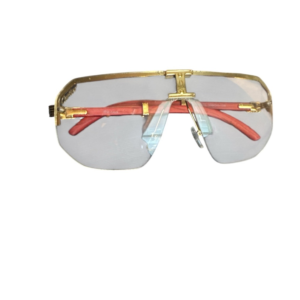 Cartier Gold and Red Sunglasses